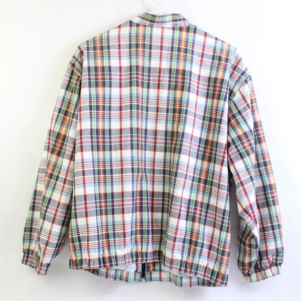 Karen Scott Petites Multicolor Plaid Cotton Full-Zip Jacket Women's PL