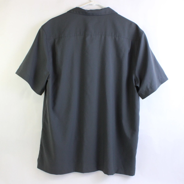 Port Authority Trak Motors Embroidered Charcoal Gray Button-Up Men's Large