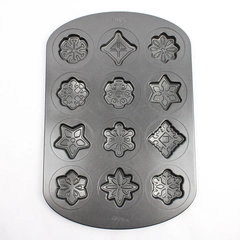 Wilton Snowflakes Cookie Pan 12 Cavity Holiday Bake Nonstick