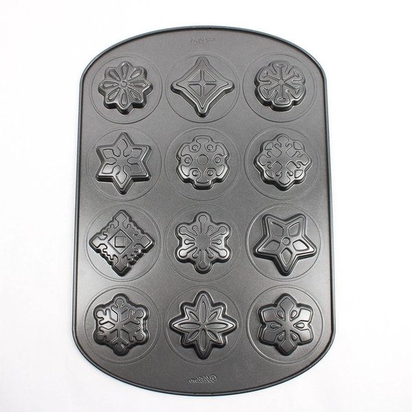 Wilton Snowflakes Cookie Pan 12 Cavity Holiday Bake Nonstick