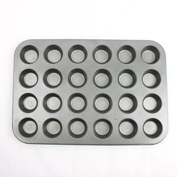 Dark Gray Nonstick 24 Count Mini Muffin Pan Baking Sheet 15 in x 10.5 inch