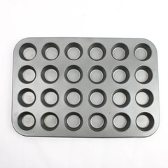 Dark Gray Nonstick 24 Count Mini Muffin Pan Baking Sheet 15 in x 10.5 inch