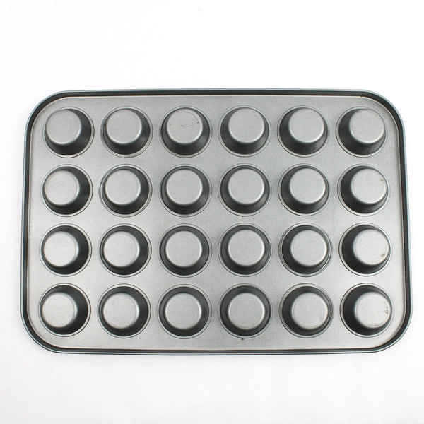 Dark Gray Nonstick 24 Count Mini Muffin Pan Baking Sheet 15 in x 10.5 inch