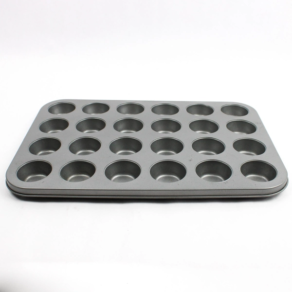 Dark Gray Nonstick 24 Count Mini Muffin Pan Baking Sheet 15 in x 10.5 inch