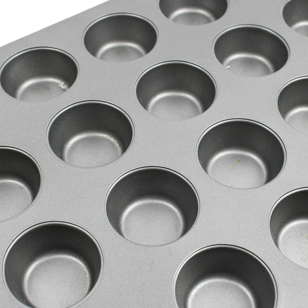 Dark Gray Nonstick 24 Count Mini Muffin Pan Baking Sheet 15 in x 10.5 inch