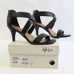Style & Co Faux Leather Solid Black 2.5" Heel Women's Size 6.5