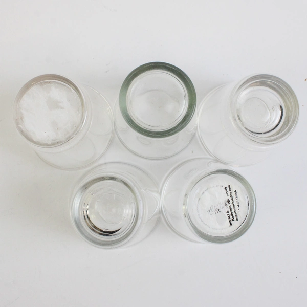 Lot Of 5 Assorted Clear Glass Shot Glasses 2.5"