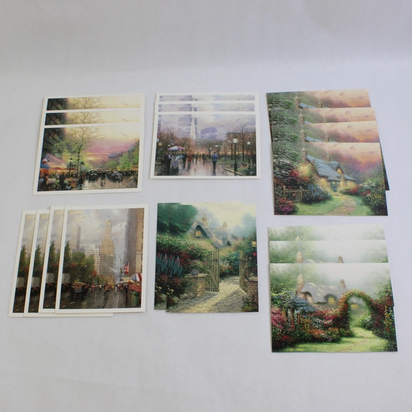1993 AMCAL Thomas Kinkade City Lights 19 Blank Greeting Cards and Envelopes