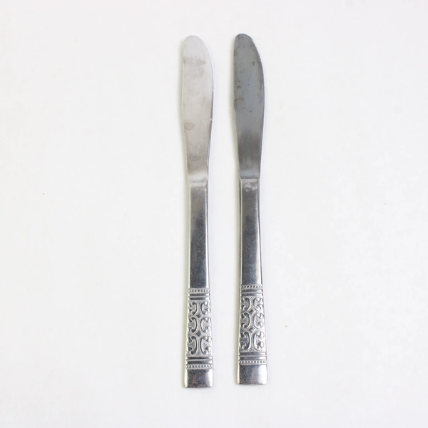 Set of 2 Unbranded 8" Stainless Steel Butter Knives 