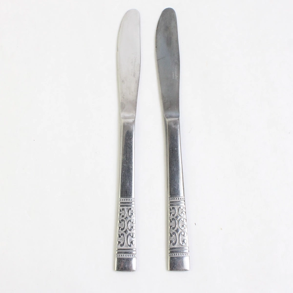 Set of 2 Unbranded 8" Stainless Steel Butter Knives 