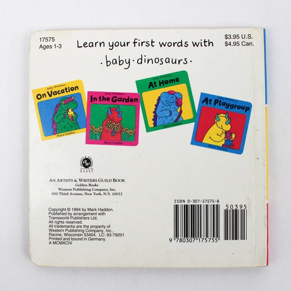 Vintage At Home by Mark Haddon Baby Dinosaurs Series 1994 Children's  Board Book