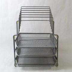 Metal Wire Vertical Desk Organizer 11.5x14x16" Pre-Owned Office Supply