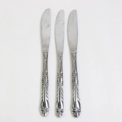 Set of 3 National Stainless Steel 8.5" Butter Knives 