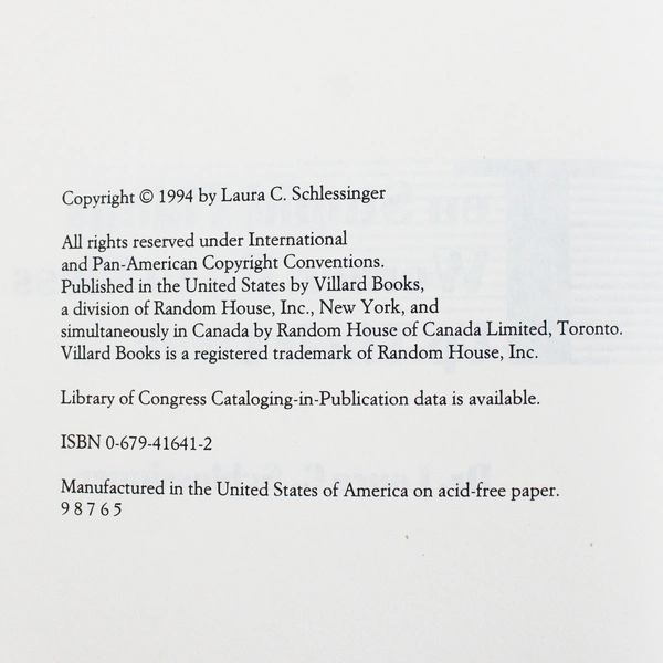 Ten Stupid Things Women Do to Mess up Their Lives by Laura Schlessinger 1994 HC
