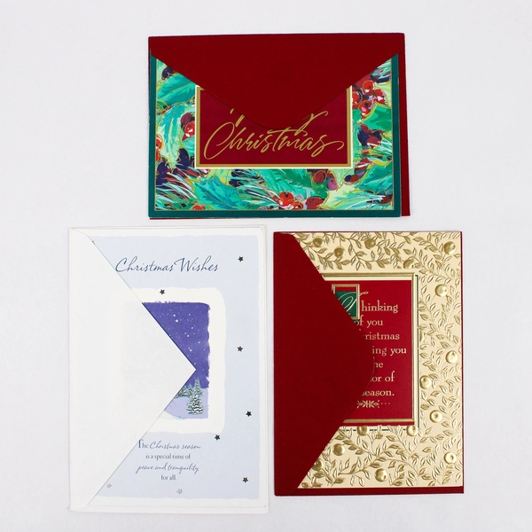 Lot of 20 Religious and General Christmas Holiday Greeting Cards Various Brands