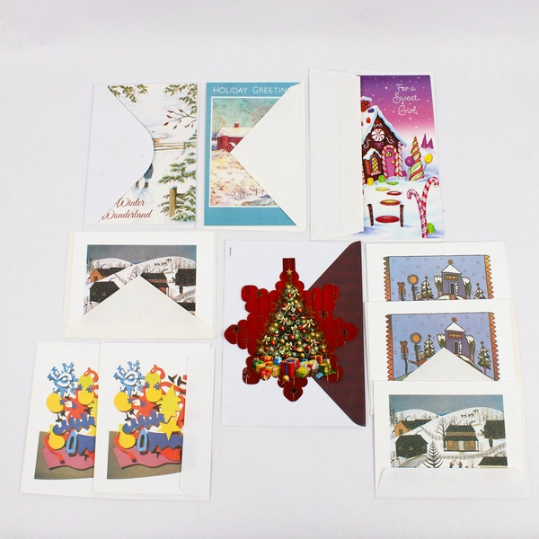 Lot of 29 Religious and General Christmas Greeting Cards with Envelopes