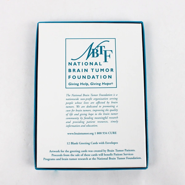 Set of 12 National Brain Tumor Foundation Blank Greeting Cards