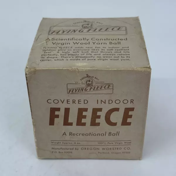 Vintage Oregon Worsted Flying Fleece Virgin Wool Yarn Ball Box Only