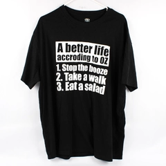 Athletic Works Dr. Oz Black Graphic T-Shirt Men's Size 2XL 50-52