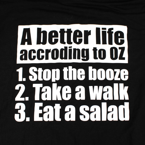 Athletic Works Dr. Oz Black Graphic T-Shirt Men's Size 2XL 50-52