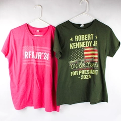 Lot of 2 Robert F. Kennedy Jr. 2024 T-Shirts Women's Size XL