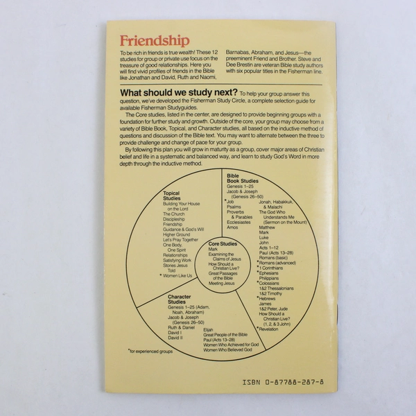 Friendship: Portraits In God's Family Album By Steve & Dee Brestin (1986, PB)