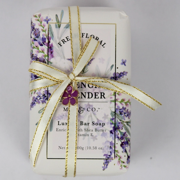 Set of 2 Mia & Co. French Lavender Luxury Bars Soap 10.58 oz Shea Butter