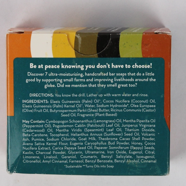 7 Pack of Pacha Peaces Bar Soap Uplift Variety Handcrafted 1oz Scented