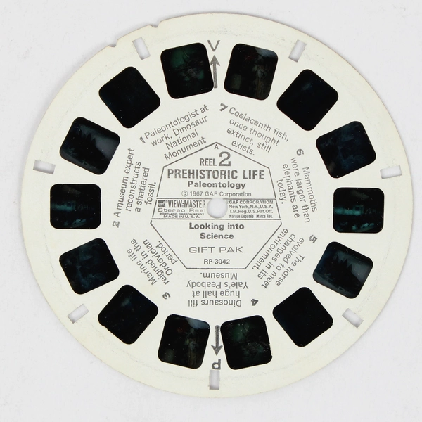 Vintage View Master Prehistoric Life Reel 1967