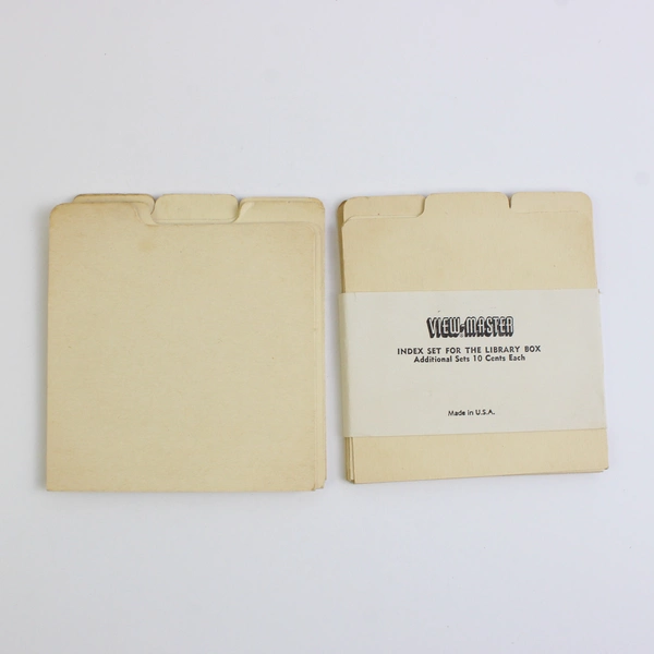 Lot of 20 View-Master Index Cards For Library Box
