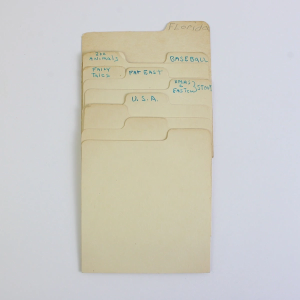 Lot of 20 View-Master Index Cards For Library Box