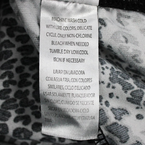 Mayfair Black and Gray Animal Print Leggings Women's Size Large