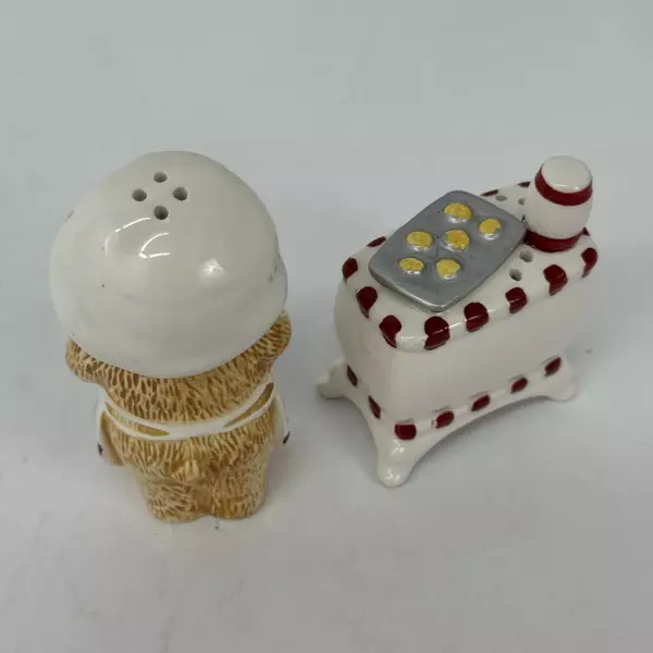 Avon Bear Chef and His Stove Salt and Pepper Shakers