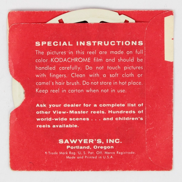 Vintage View-Master Sawyer's Wild Animals Of Africa Reel 1960