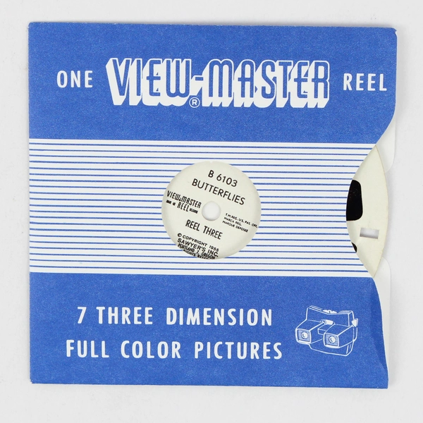Vintage Sawyer's View Master B 6103 Butterflies Reel 1955