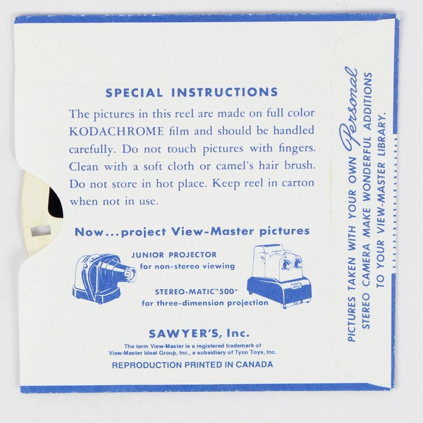 Vintage Sawyer's View Master B 6103 Butterflies Reel 1955