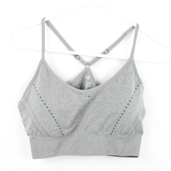 Pro-Fit Gray Seamless Sports Bra Women's Size XL
