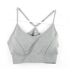 Pro-Fit Gray Seamless Sports Bra Women's Size XL