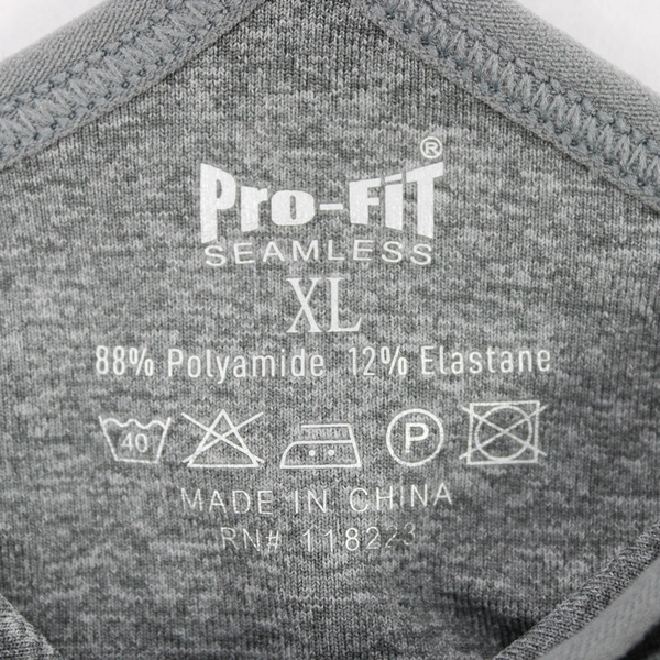 Pro-Fit Gray Seamless Sports Bra Women's Size XL