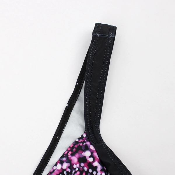 Unbranded Black and Purple One Piece Swimsuit Women's XL