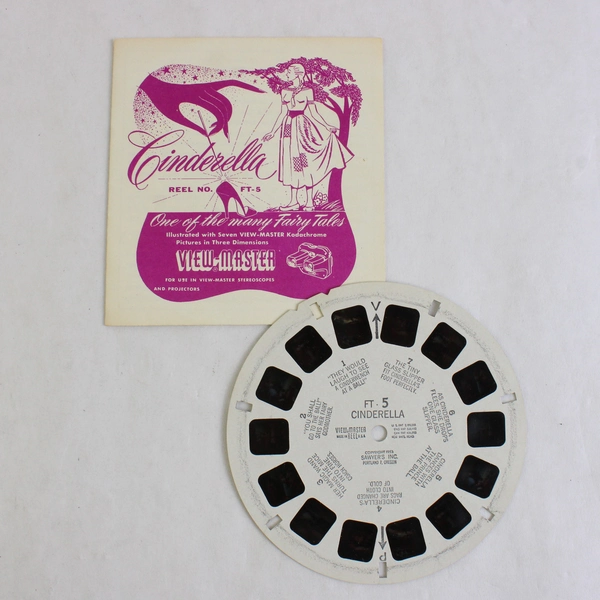Sawyer's View-Master Reel FT. 5 Cinderella And The Glass Slipper w/ Booklet