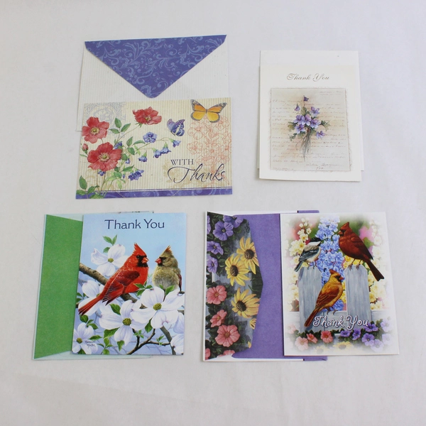 Lot of 15 Thank You Greeting Cards With Envelopes
