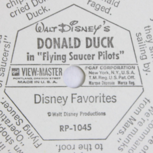 View-Master Disney's Donald Duck Flying Saucer Pilots RP 1045 View Master Reel