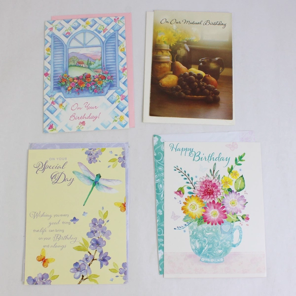 Lot of 14 Feminine and Children's Birthday Cards With Envelopes