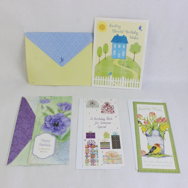 Lot of 14 Feminine and Children's Birthday Cards With Envelopes