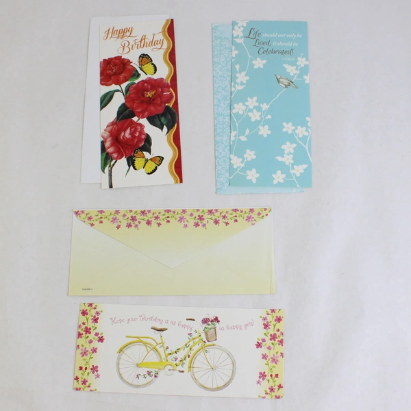Lot of 14 Feminine and Children's Birthday Cards With Envelopes