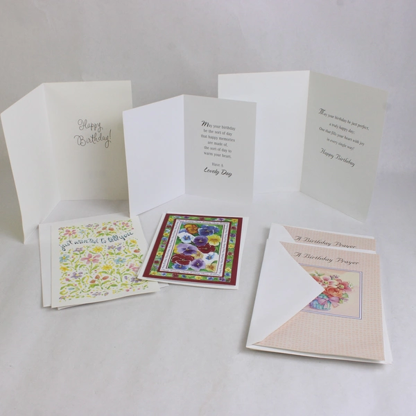Lot of 20 Feminine and Children's Birthday Cards With Envelopes