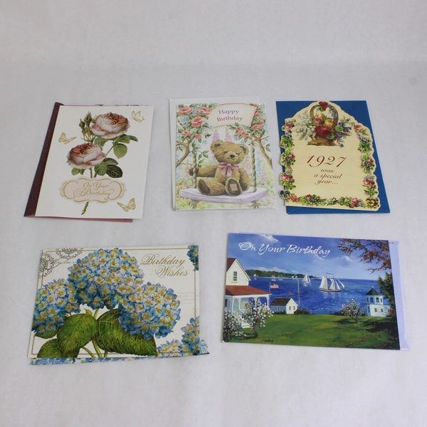 Lot of 20 Feminine and Children's Birthday Cards With Envelopes