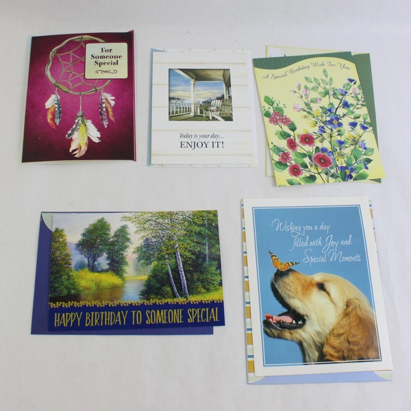 Lot of 20 Feminine & Children's Birthday Cards With Envelopes