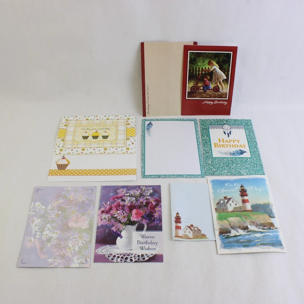 Lot of 20 Feminine & Children's Birthday Cards With Envelopes